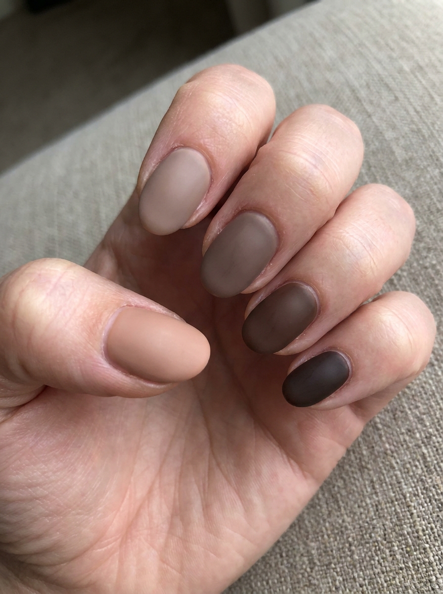 Matte Gradient Nails als Matte Nägel Ideen Inspiration 2026